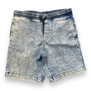 Wonder nation acid washed Stretch denim elastic waistband Husky Boys shorts